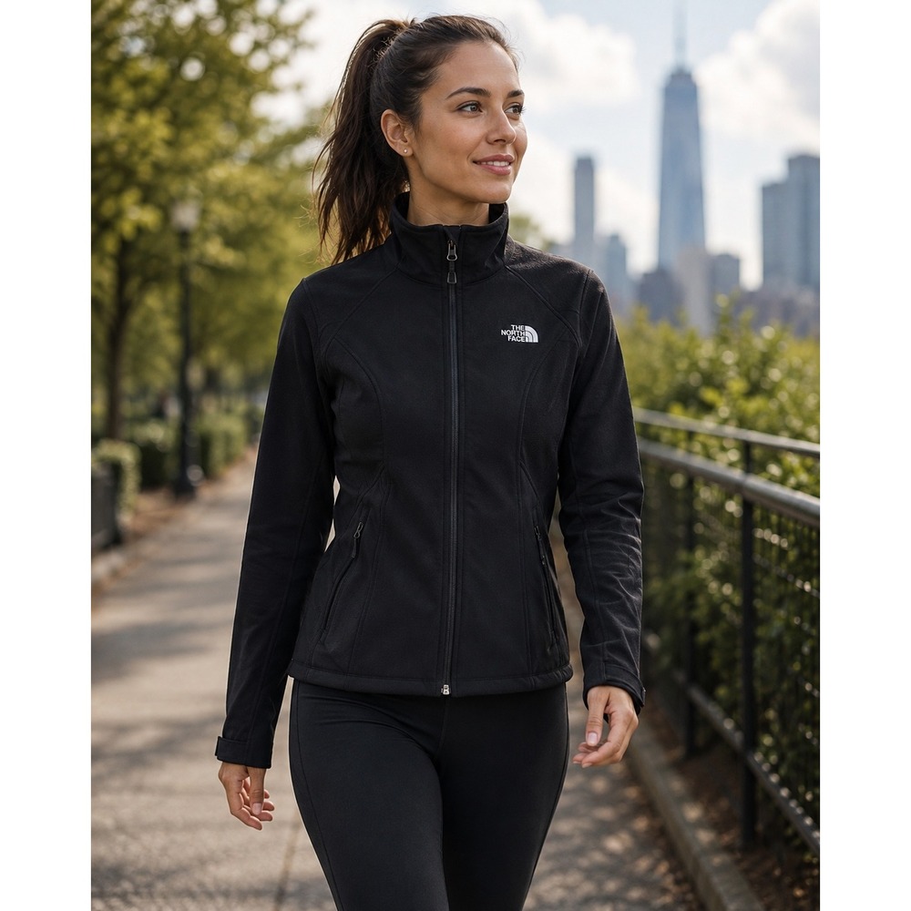The North Face Women's Apex Black Softshell Full Zip Jacket Size XS/TP